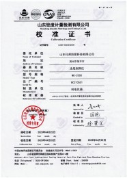 檢測儀器報告證書：電火花檢測儀jg-802